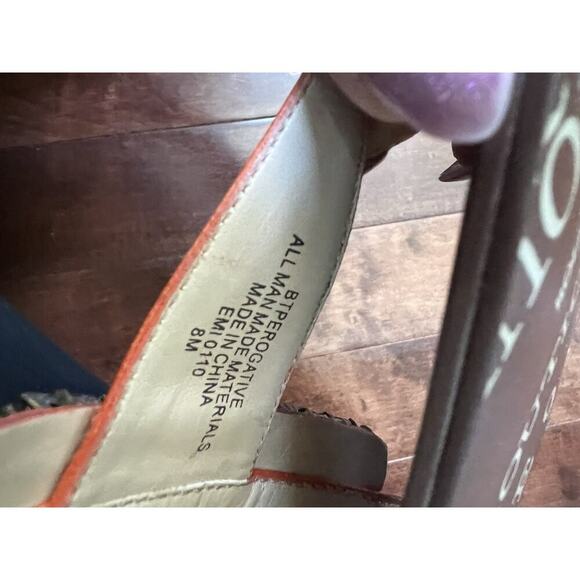 Boutique 9 Women's Embellished Thong Sandals Orange Size 8 - Picture 7 of 10